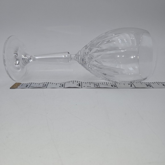 Waterford Alana Crystal 6 7/8" Water Goblet Cut Diamond And Leaf Signed Ireland - Picture 9 of 9